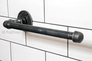 Fe20six vintage industrial towel rail for ensuite
