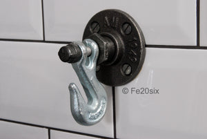Fe20six vintage silver coat hook