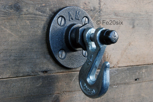 Fe20six vintage silver coat hook