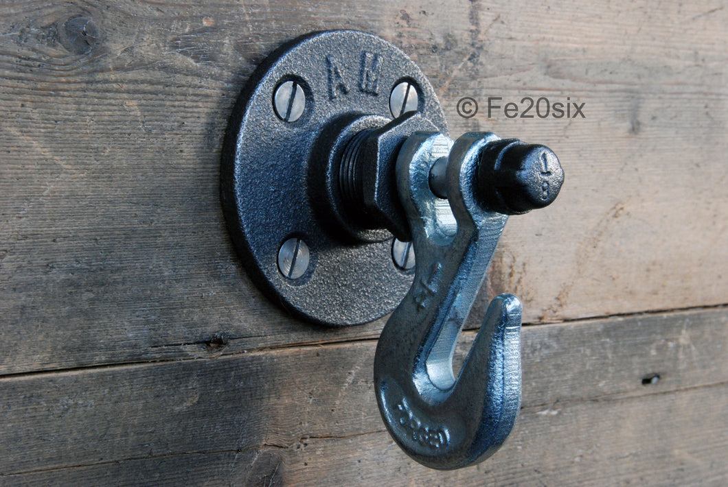 Fe20six vintage silver coat hook