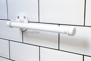Fe20six white industrial pipework kitchen roll holder