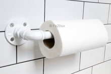 Load image into Gallery viewer, Fe20six white industrial pipework kitchen roll holder