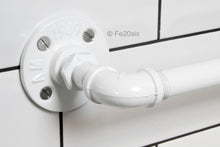 Load image into Gallery viewer, Fe20six white industrial pipework kitchen roll holder