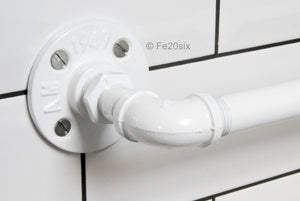 Fe20six white industrial pipework kitchen roll holder