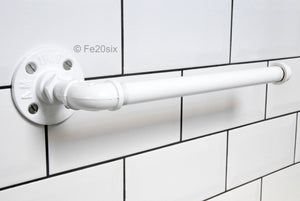 Fe20six white pipework towel rail bathroom