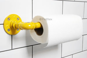 Fe20six yellow pipework kitchen roll holder