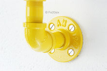 Load image into Gallery viewer, Fe20six yellow steampunk metal shelf brackets