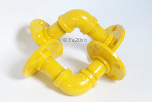 Fe20six yellow steampunk metal shelf brackets