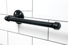 Load image into Gallery viewer, Fe20six black pipework kitchen roll holder