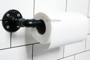 Fe20six black pipework kitchen roll holder