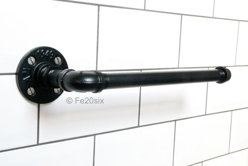 Fe20six black pipework kitchen roll holder