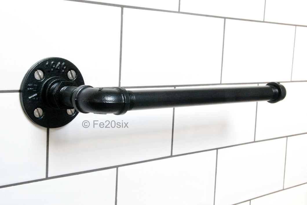 Fe20six black pipework kitchen roll holder