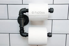 Load image into Gallery viewer, Pipework pipe industrial double toilet roll holder