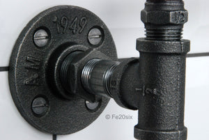 Pipework pipe industrial double toilet roll holder