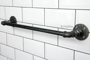 Fe20six industrial pipe clothes rail wall mounted